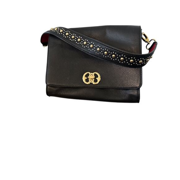 EMMA FOX STUDDED SATCHEL/CLUTCH TURN LOCK BAG - Picture 1 of 4